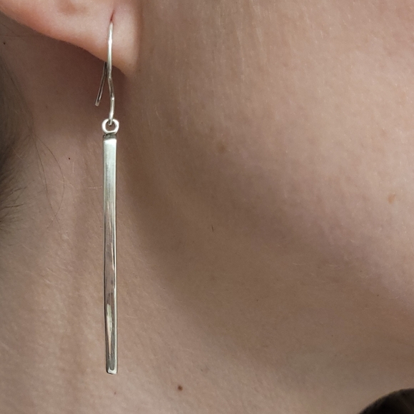 NWOT Solid Silver Earrings - Picture 5 of 6